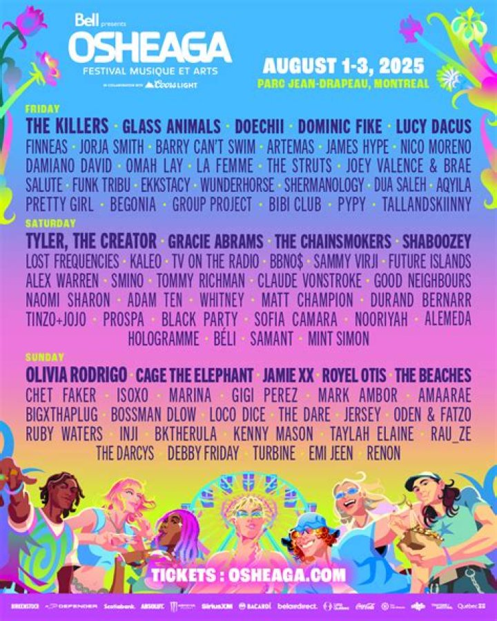 Montreal’s OSHEAGA Music & Arts Festival Announce Eclectic Lineup for 2022 With Foo Fighters, Machine Gun Kelly, Dua Lipa and Many More